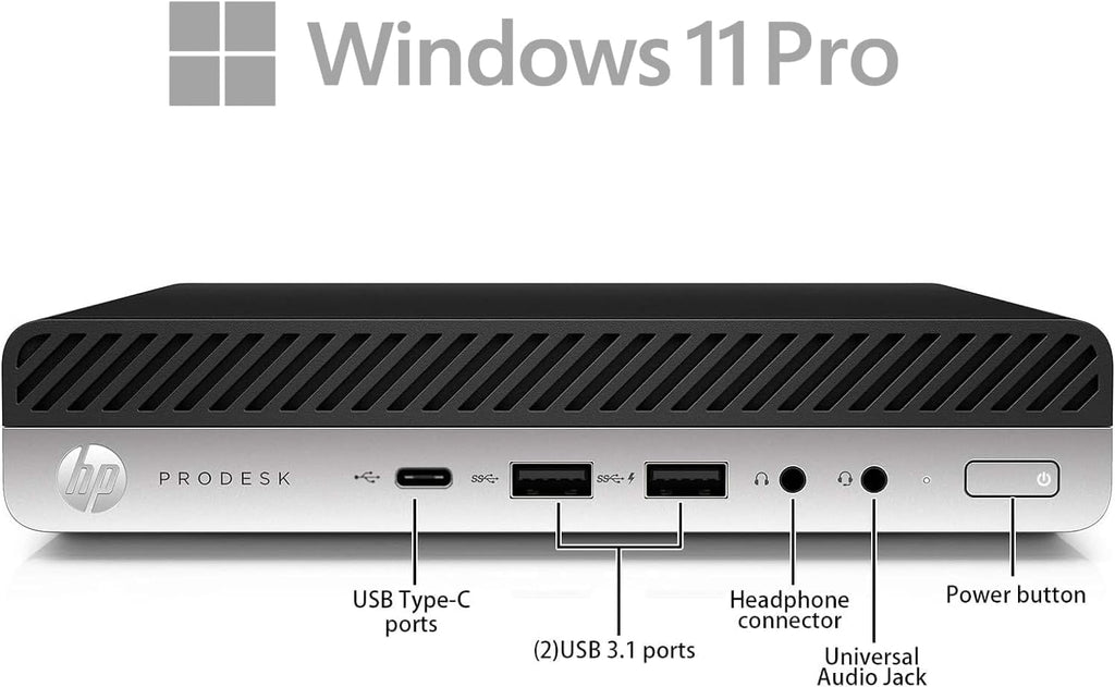 HP Prodesk 600 G3 Mini Desktop PC, with Core i5-7500 Processor (3.4GHz-3.8GHz), 8GB DDR4 RAM, 256 SSD, USB WiFi+BT, Keyboard and Mouse, Windows 11 Pro (Renewed)