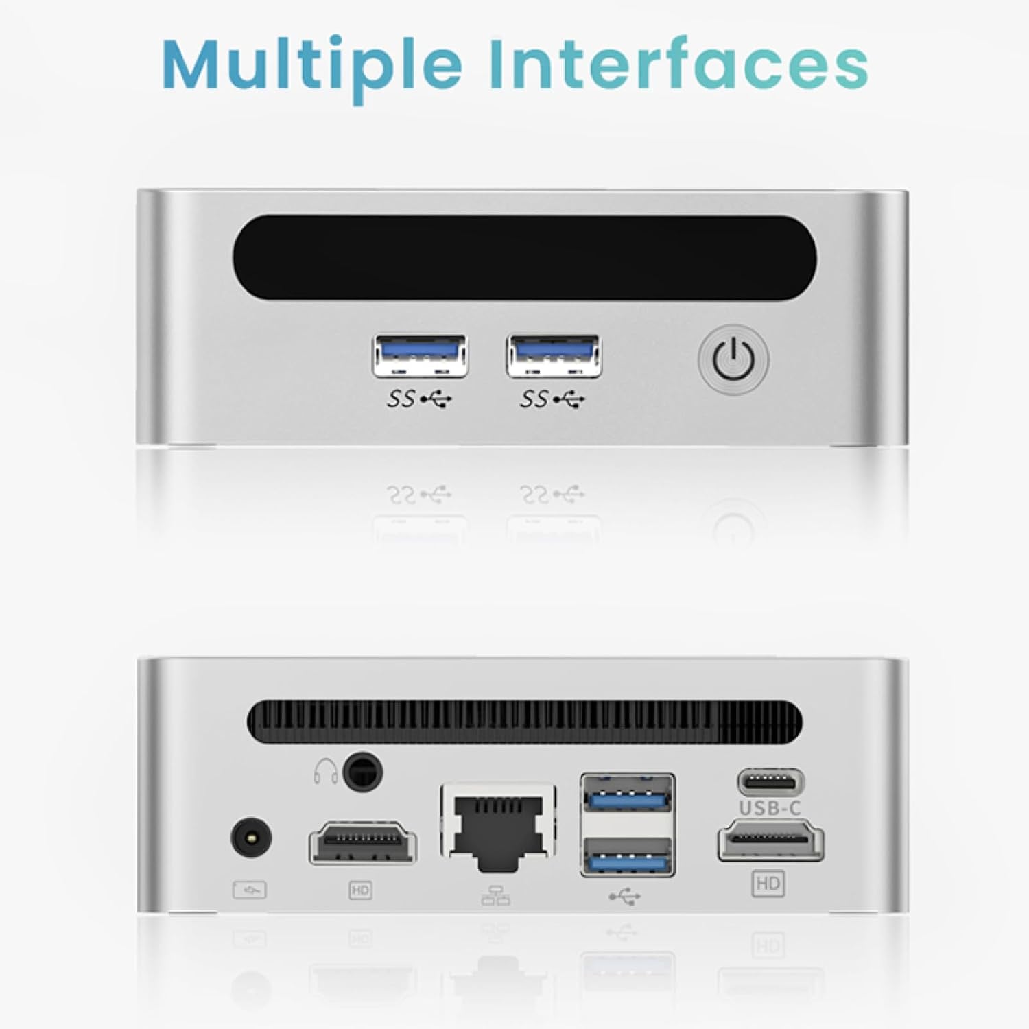 Mini PC AMD Ryzen 5 4500U Mini Computers Up to 4.0GHz 6c/6t, 16GB DDR4, 512GB SSD & M.2 NVME, Gaming PC with Wifi6/BT5.2, Gaming/Office/Design