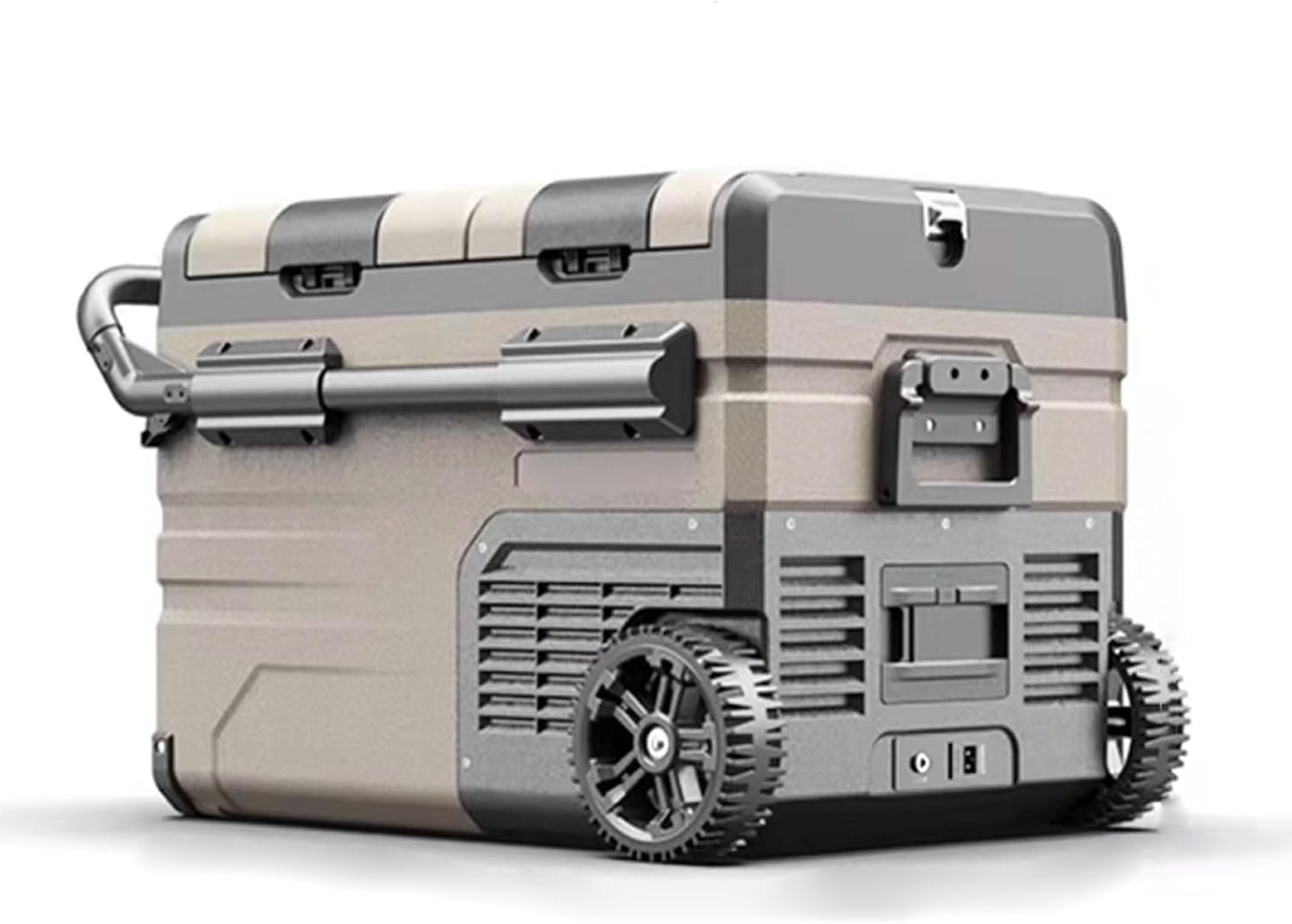 Car Fridge Plug in Cooler Portable Cooler Electric 35L/45L/55L with Wheels and Handle Fast Cooling for Truck Van Travel Camper -20℃~+20℃ Double-Door Design(60 * 40 * 44cm)