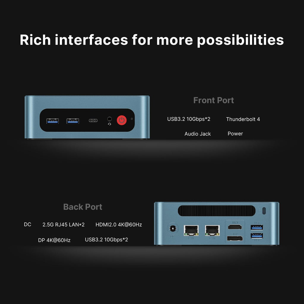 ReatanThunderbolt 4 Intel Mini Gaming PC Core i9-12900H 32GB DDR5 1TB SSD 4800 MHz RAM, Desktop Mini Computers Triple 4K Display, 2.5Gbps LAN, HDMI 2.1, Wi-Fi 6/BT5.2