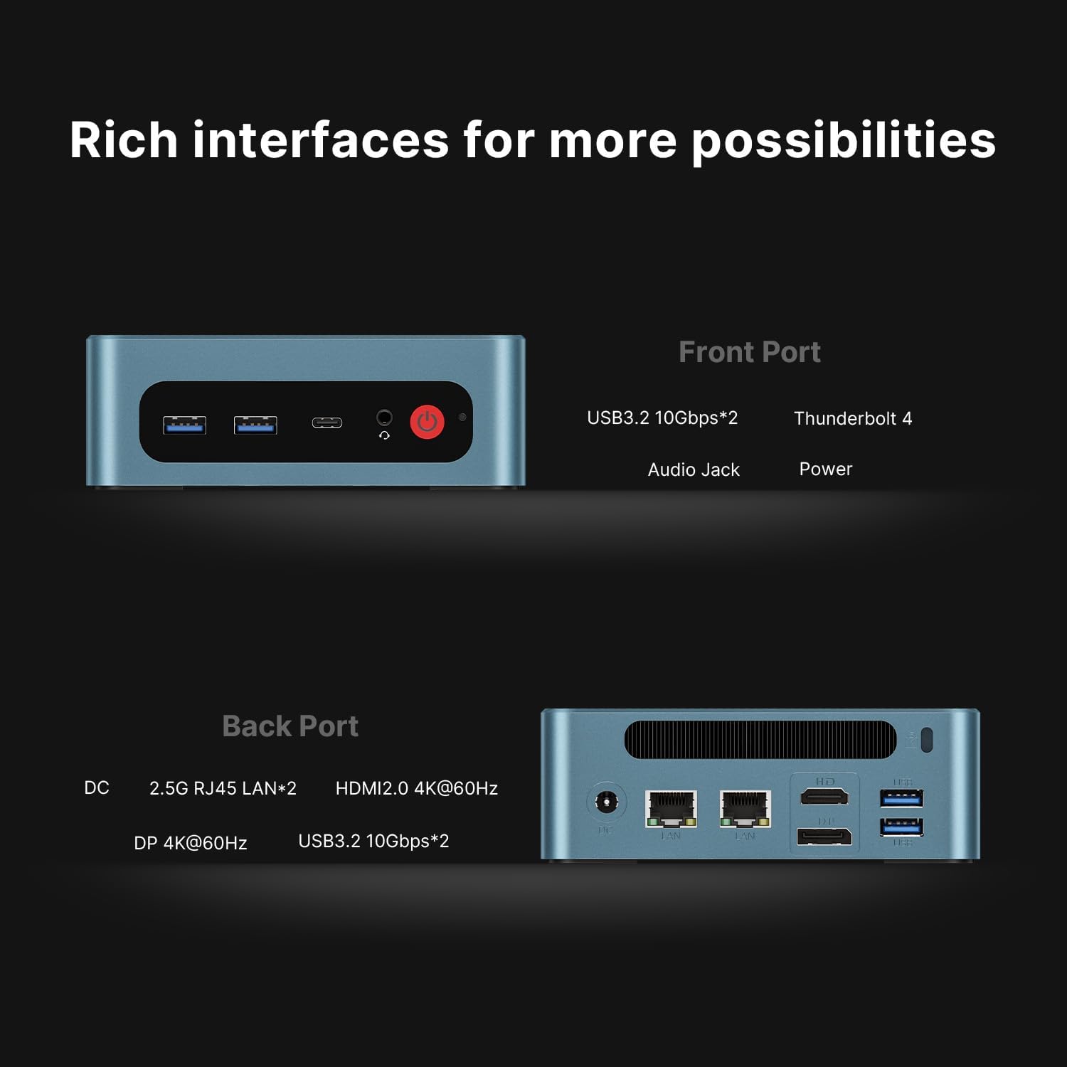 ReatanThunderbolt 4 Intel Mini Gaming PC Core i9-12900H 32GB DDR5 1TB SSD 4800 MHz RAM, Desktop Mini Computers Triple 4K Display, 2.5Gbps LAN, HDMI 2.1, Wi-Fi 6/BT5.2