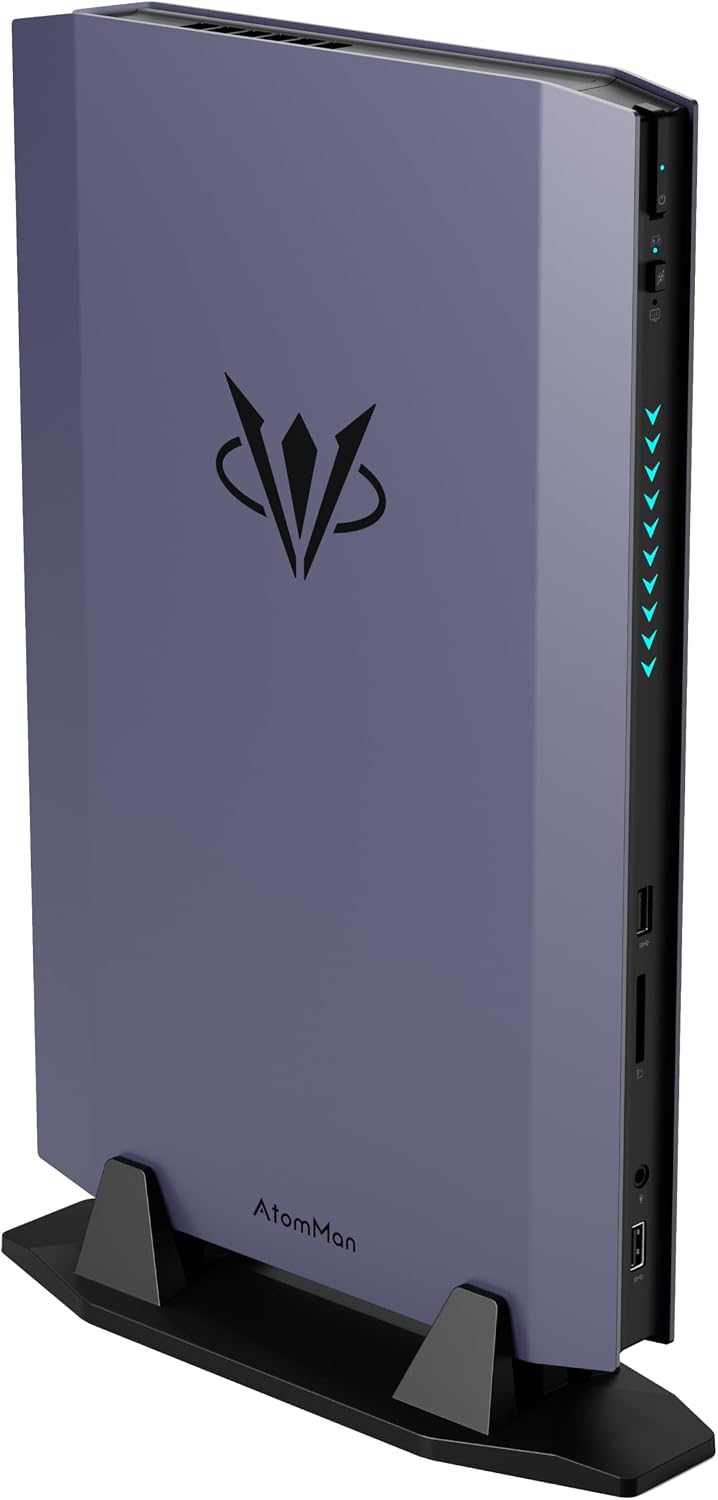 AtomMan G7 Ti Mini PC Core i9-14900HX (24C/32T, up to 5.8GHz) 32GB DDR5 1TB SSD Gaming PC, HDMI2.1+USB4 Output, 2X SSD Slot, 3X USB3.2, WiFi 7, BT5.4, RTX 4070 Graphics