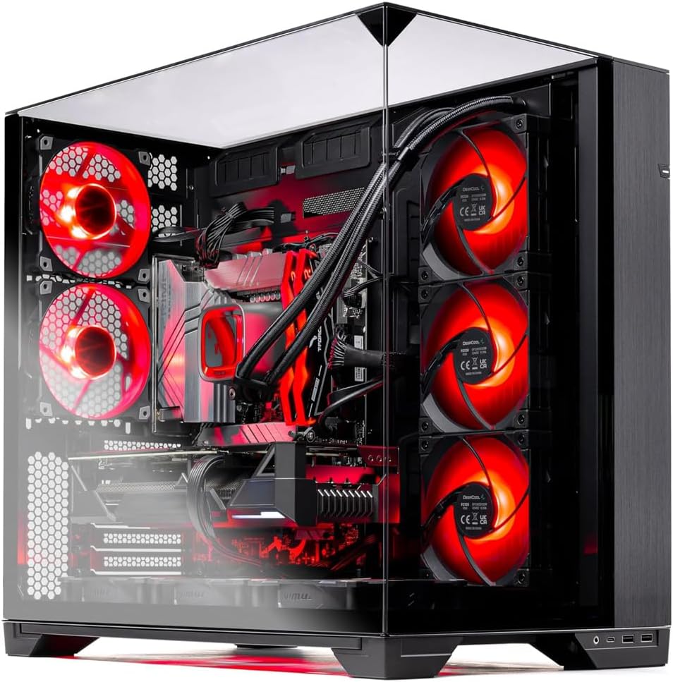 Skytech Gaming O11 Vision Desktop PC, Intel Ultra 9 285K 3.7 GHz(5.7 GHz), NVIDIA RTX 5080 16GB, Z890 Board, 2TB Gen4 NVMe SSD, 64GB DDR5 RAM 6000, 850W Gold ATX 3 PSU, 360mm ARGB AIO, Wi-Fi, Win 11
