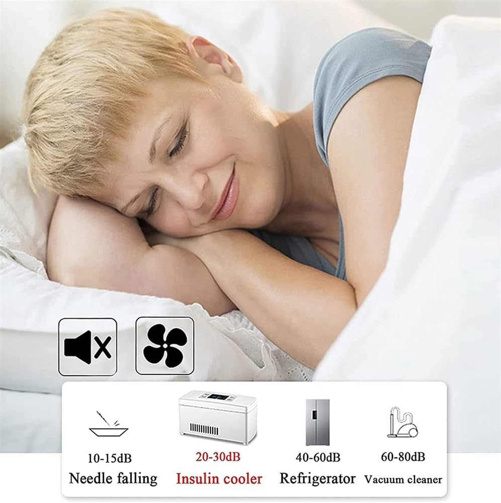 Insulin Cool Box Refrigerator, Cooler Bag Electric Insulin Cooler Container Thermostat USB Suitable for Travel/Interferon/Storage of Medicines
