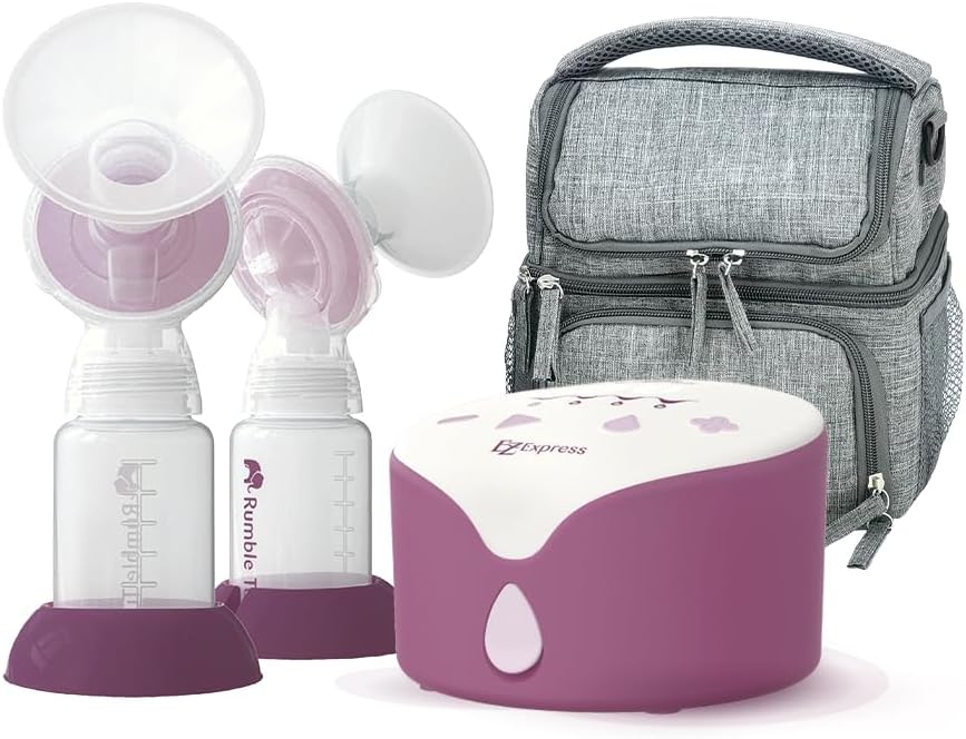 Rumble Tuff EZ Express Electric Breast Pump with Flo-1 Collection Kits and Carrying Tote