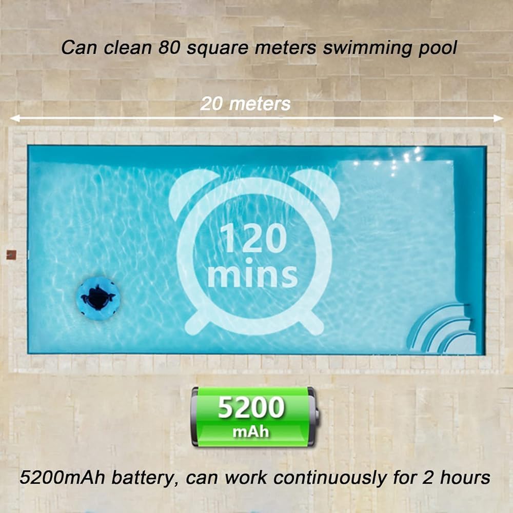 Intelligent Cordless Pool Cleaners - Fully Automatic Pool Vacuum Cleaner, Wall Climbing Pool Cleaning Robot, for Above Ground & In-Ground Pools - Top-Notch Cleaning at Your Fingertips