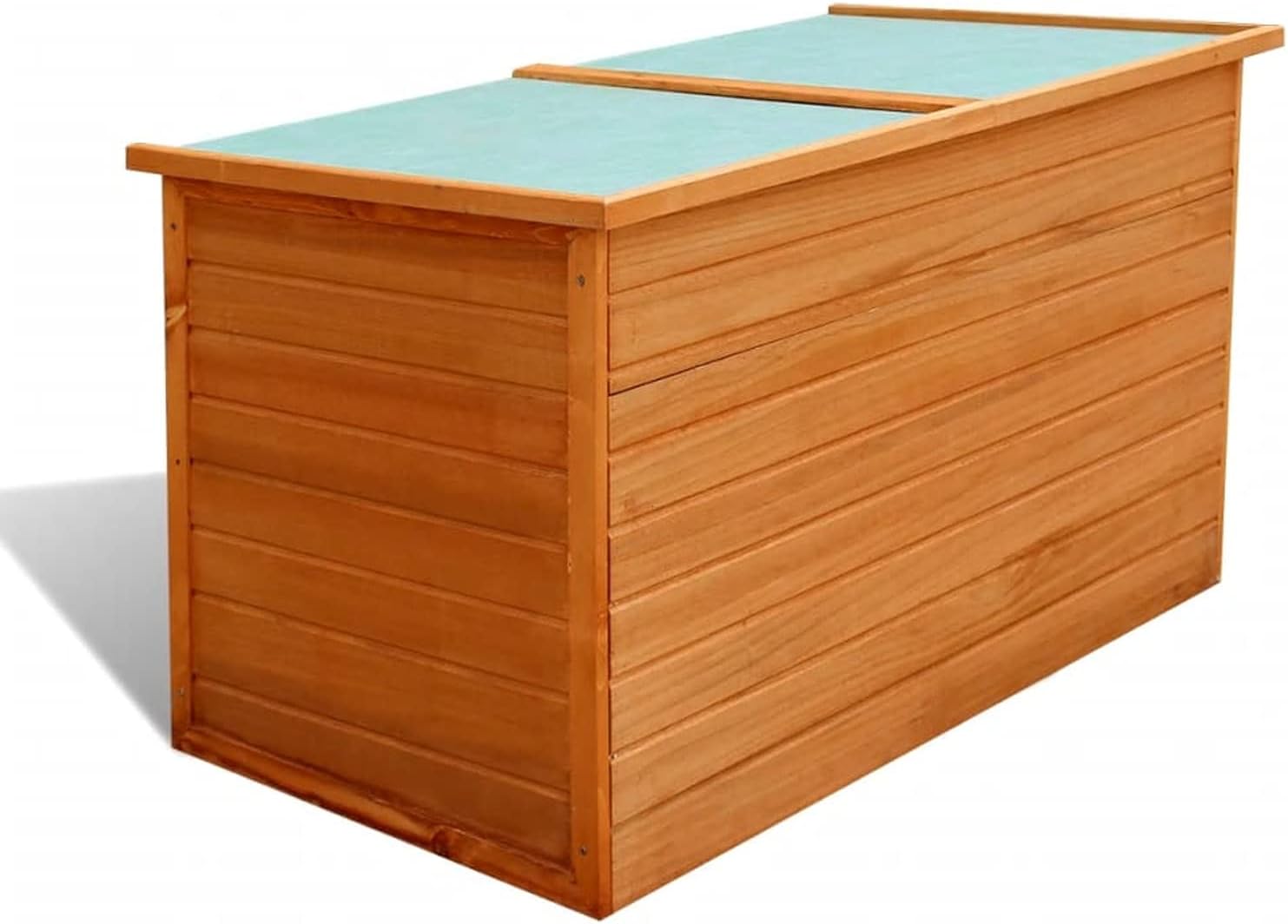 shubiao Patio Storage Box 49.6'x28.3'x28.3' Wood,Poly Rattan,Outside Storage, Outdoor Storage Bin, Keter Deck Box, Deck Storage
