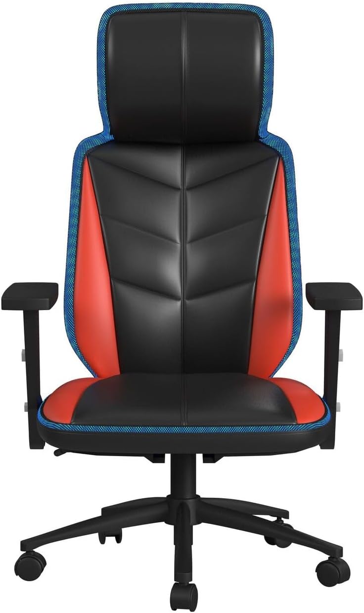 Picket House Furnishings Salzburg Gaming Chair with LED and Speaker in Red
