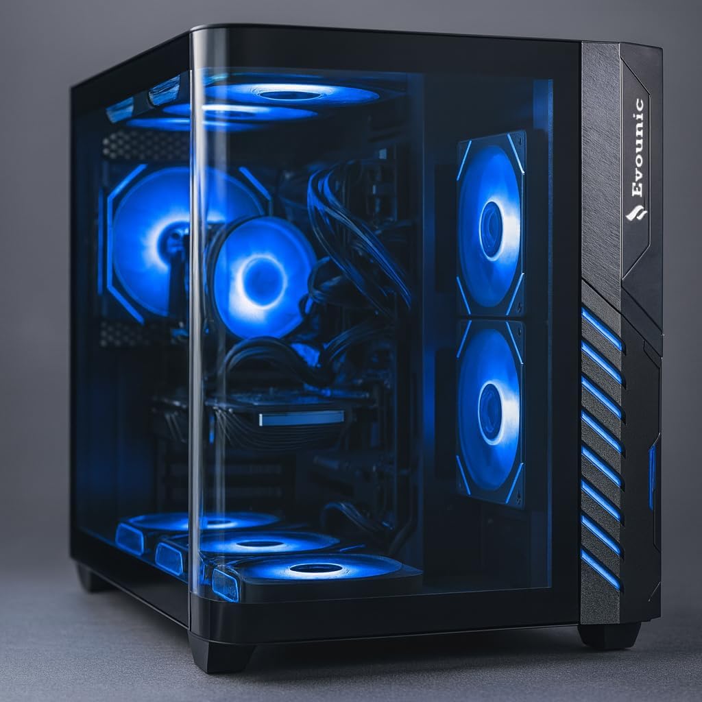 Gaming PC Desktop, Intel i7-14790F up to 5.4GHz, GeForce RTX 5060 Ti 8GB, 16GB DDR4 RAM, 1TB NVMe SSD, WiFi 6, Bluetooth 5.4, Liquid Cooling, 9 ARGB Fans, 650W PSU, Windows 11 Pro