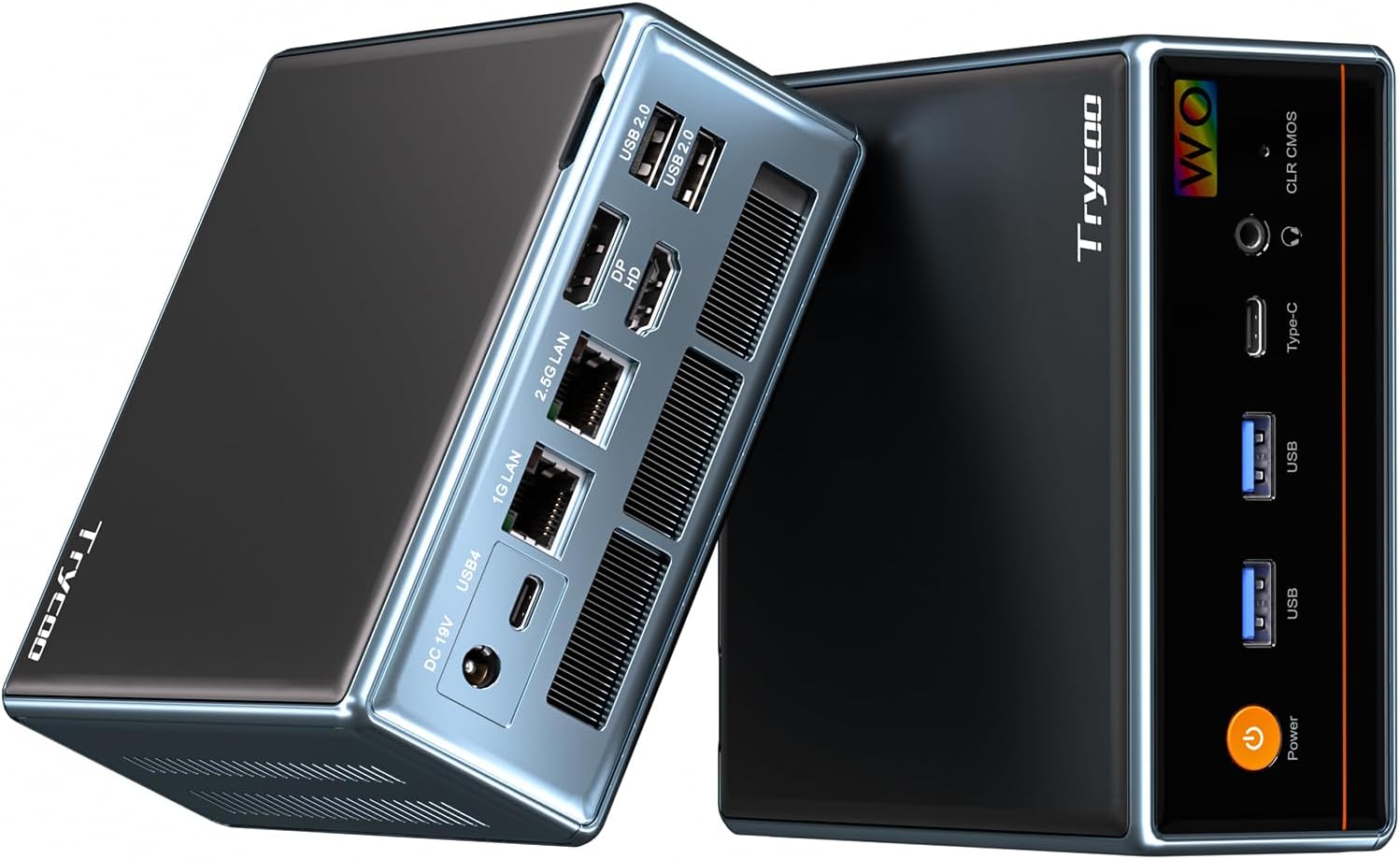 Trycoo 2026 Gaming Mini PC Ryzen 5 7640HS(Up to 5.0GHz) 32GB DDR5 RAM, 1T SSD - AMD Mini Desktop Computers with 4K Triple Display, USB4.0 & Dual LAN, Type-C, Micro PC Built-in WiFi6, BT5.2 for Gaming