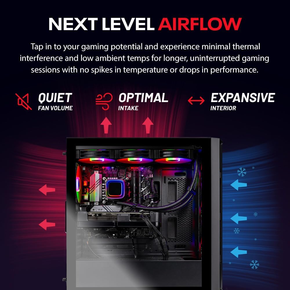 Skytech Gaming Rampage Desktop PC, Ryzen 7 9700X 3.8 GHz (5.5GHz), NVIDIA RTX 5070 Ti 16GB, 1TB Gen4 NVMe SSD, 32GB DDR5 RAM 5600 RGB, 850W Gold ATX 3 PSU, 360mm ARGB AIO, Wi-Fi, Win 11