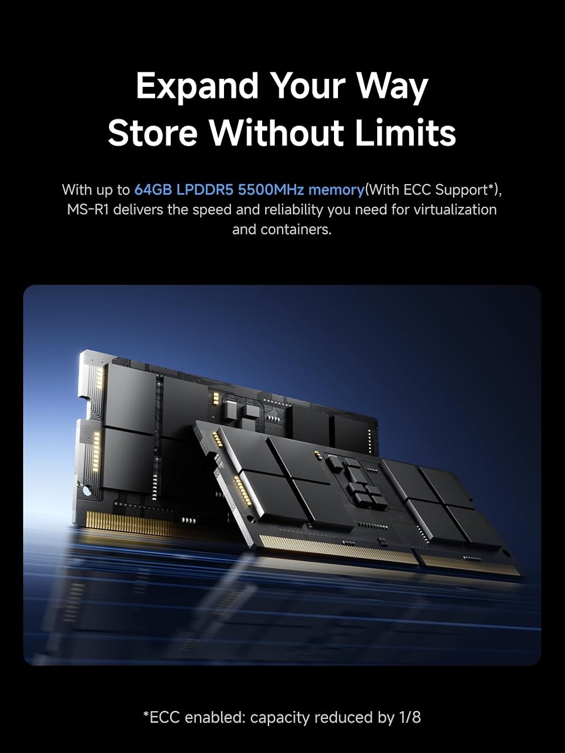 MINISFORUM ARM Mini Workstation Supporting UEFI Boot, Built-in ARM-Based CPU CP8180(12 C/12T, 2.6GHz, 45 Tops), 64GB LPDDR5 5500MHz RAM ECC Supported, M.2 SSD Slot, Dual 10G LAN,WiFi 6e/BT5.3