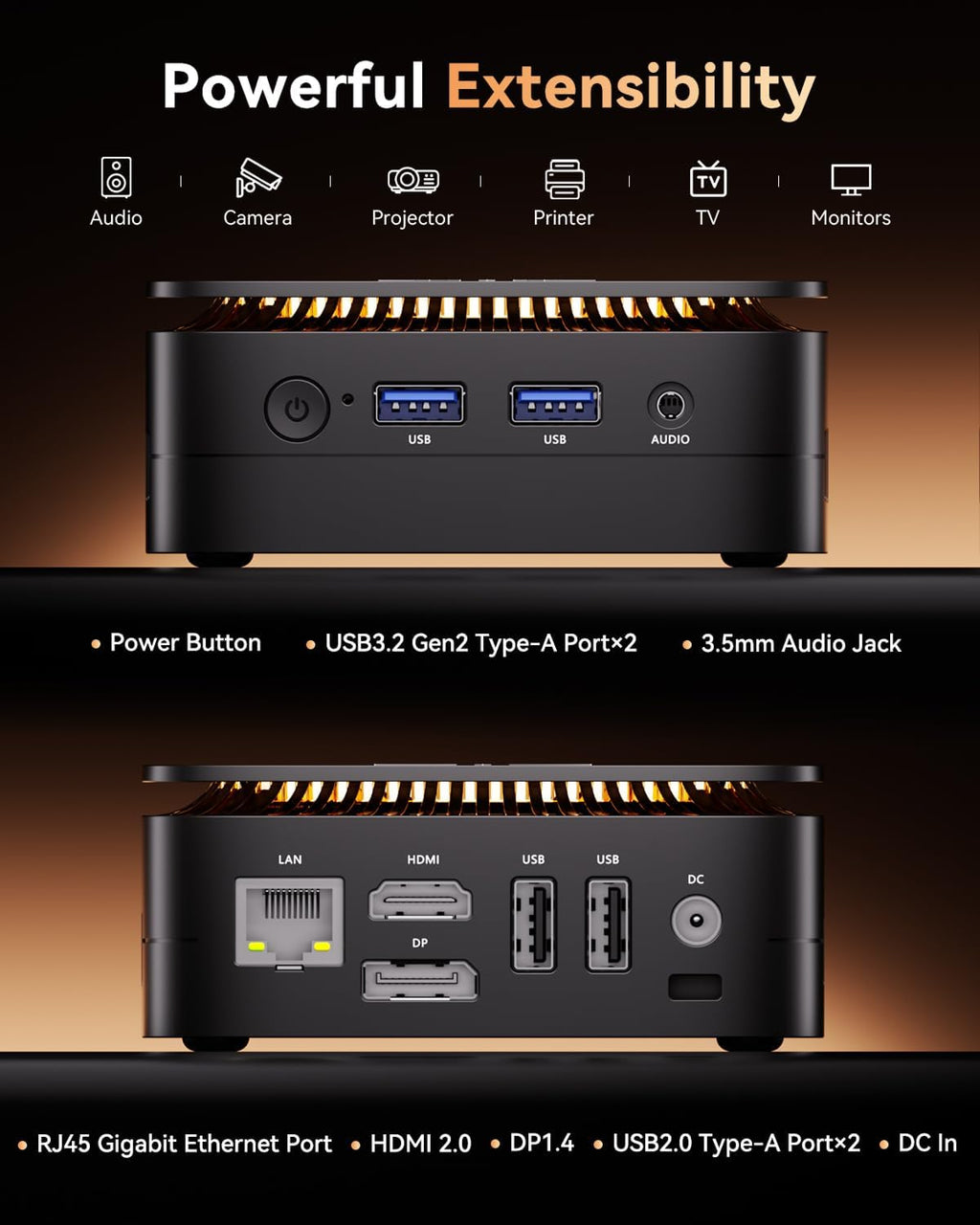 KAMRUI Essenx E1 Mini Computer with N95 Processor, 12GB LPDDR5 256GB M.2 SSD Mini PC, Small PC Support Dual 4K, WiFi, Ethernet, Bluetooth, Mini Desktop PC for Business