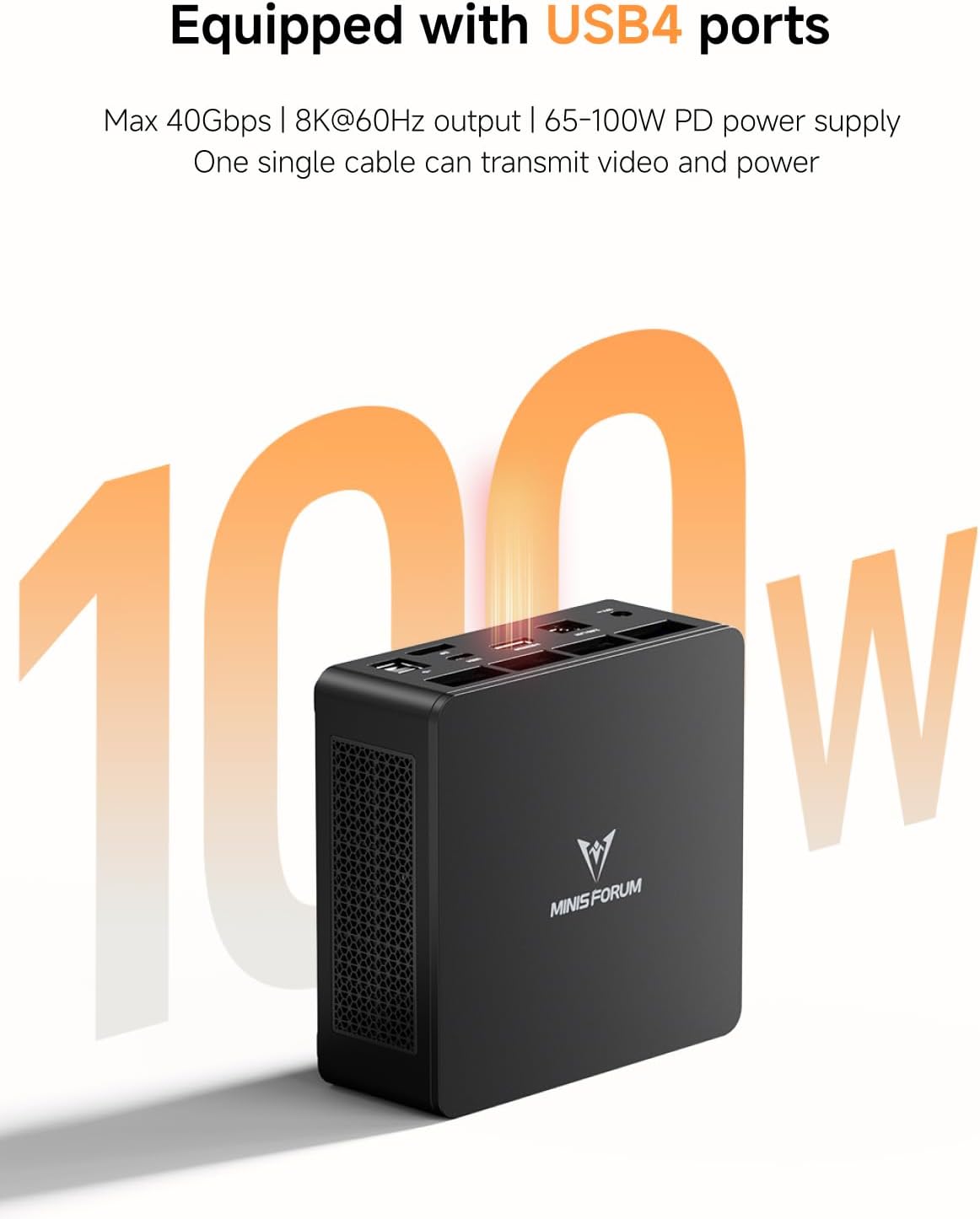 MINISFORUM UM690L Slim Mini PC, AMD Ryzen 9 6900HX Mini Computer (8C/16T, up to 4.9 GHz), 16 GB LPDDR5 and 512GB PCIe 4.0 SSD, DP/HDMI 2.1/USB 4, 4 x USB Type-A, WiFi 6E/BT 5.3