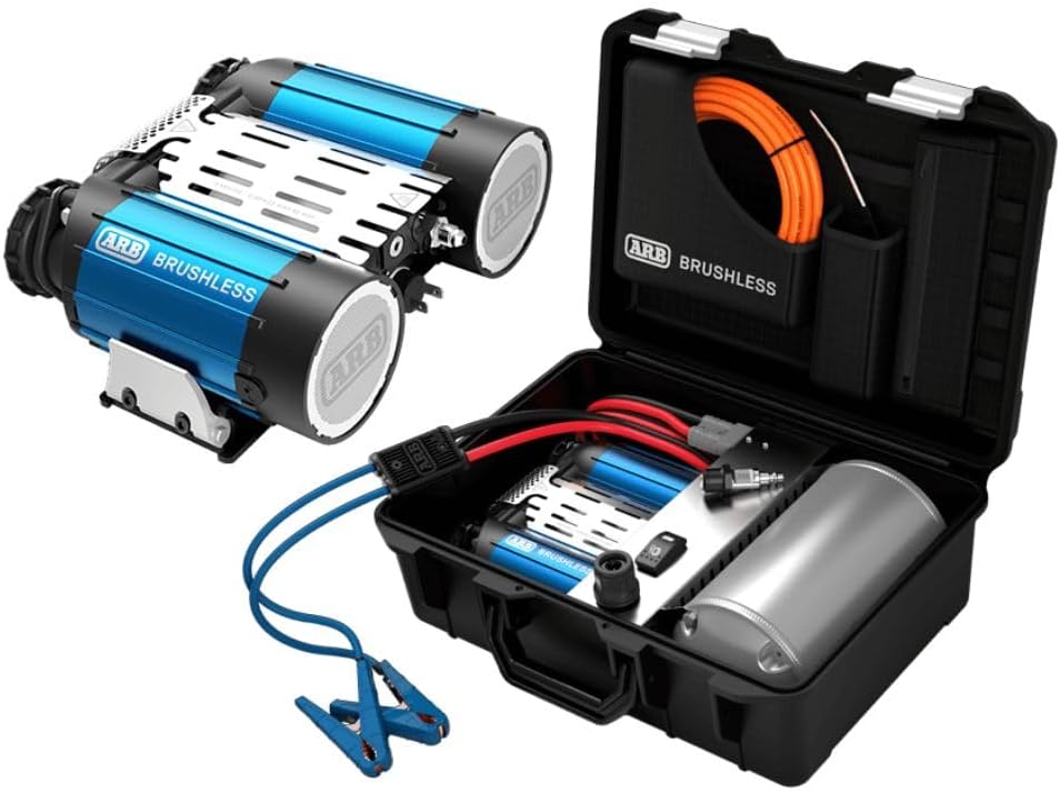 ARB CKBLP12 Brushless Air Compressor Premium Portable Motor boasts 1.5X in output. Ideal for faster tire inflating time and 4x4 off road adventures - 2025 Launched.