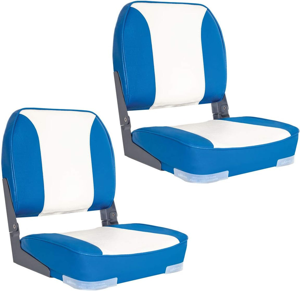 Oceansouth Deluxe Blue/White Folding Boat Seats X 2 fishing folding chair accessories kayak boat seats seat covers back pack canoe paddle board waterproof cushions boating swivel chairs jon bench