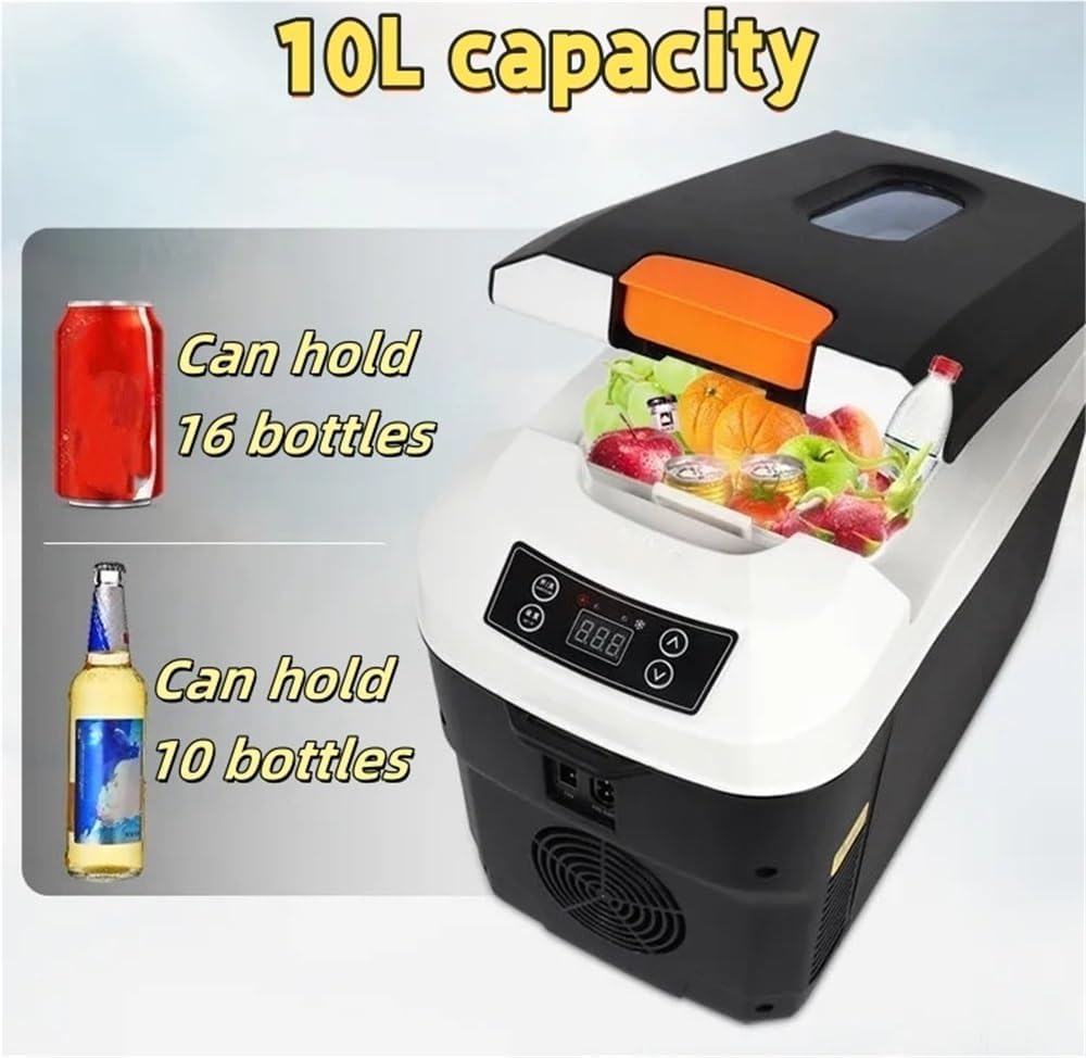 12v Portable Fridge, Car Fridge, 11QT(10L) Electric Cooler, Portable Freezer 110-240V for Truck Van RV Camper SUV Travel Camping Road Trips Tailgating, -8℉~50℉