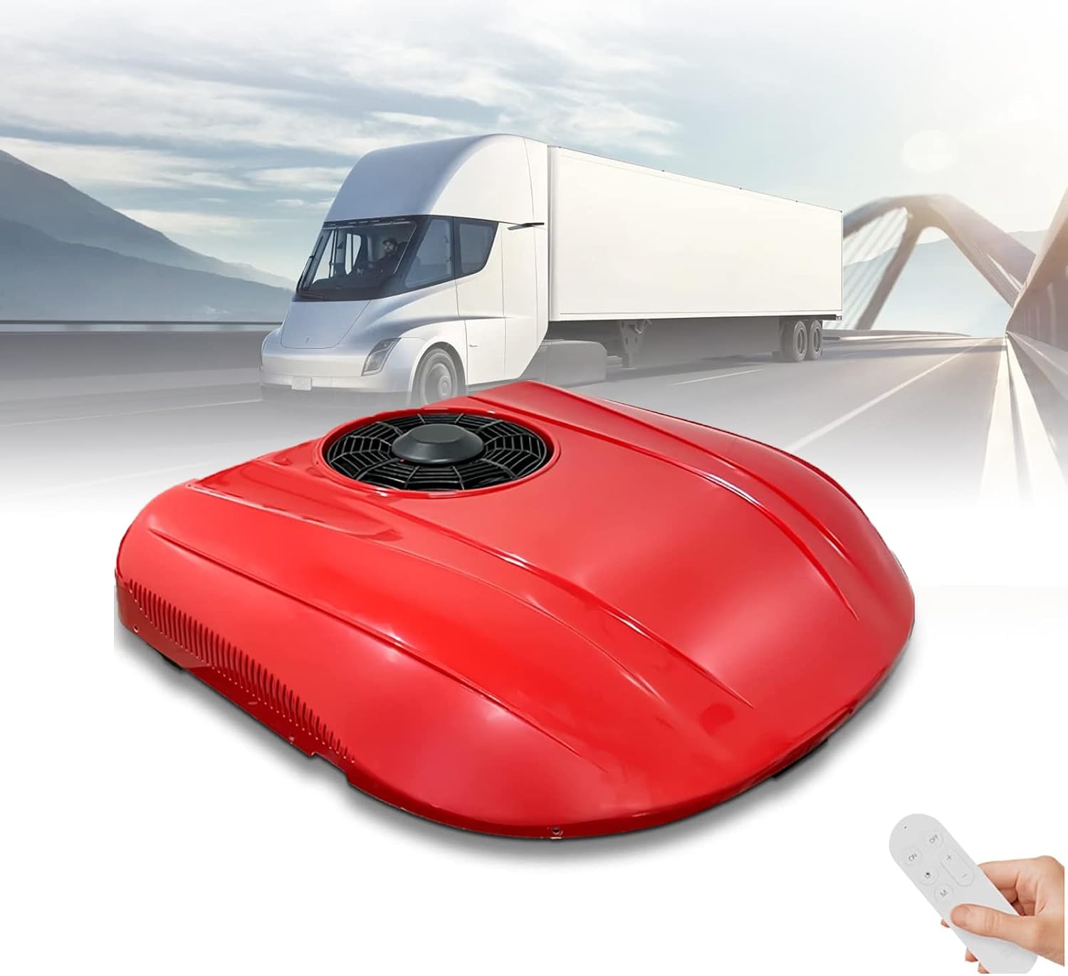 RV Air Conditioner Electric Rv Rooftop Air Conditioner 12V/24V Dc Parking Air Conditioning Cooling Only, 8 Hour Running Rv Air Conditioner for Motorhome Camper Van Caravans Bus Boat 12V