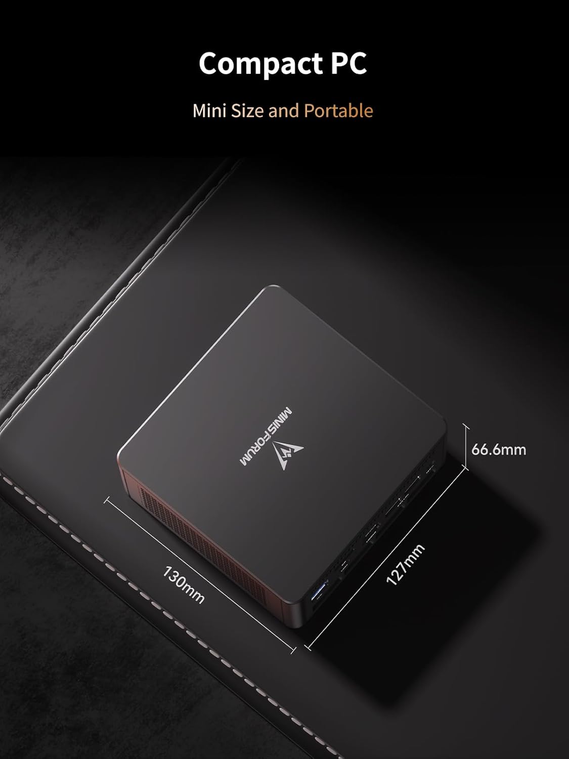 MINISFORUM UM890 Pro Mini PC AMD Ryzen 9 8945HS(8C/16T, up to 5.2GHz) 32GB DDR5 1TB PCIe4.0 SSD, 2xUSB4(PD 8K)|1xHDMI|1xDP Four Outputs, 2x RJ45, BT5.2 4xUSB3.2 AMD Radeon 780M Graphics Micro Computer