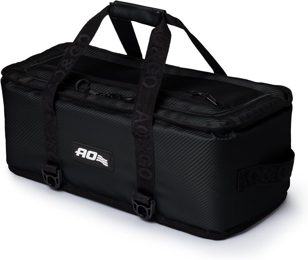 AO Coolers Stow-N-Go Carbon Soft Cooler, Low-Profile, Leakproof with High-Density Insulation, Holds Ice for 24 Hours