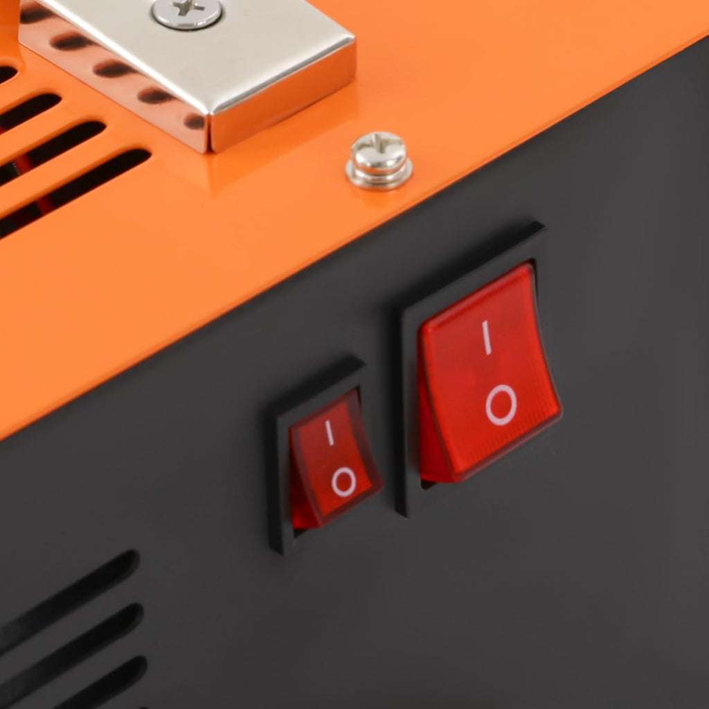 PCP Compressor,Air Gun High Pressure Pump Transformer 4500psi 12V High Pressure Air Compressor Built-in Transformer Portable High Pressure Pump Fan Cooling (Orange)