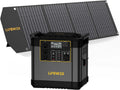 Lipower 2150Wh Power Station with 100W Solar Panel, Solar Generator 2400W/4000W Peak Pure Sine Wave LiFePO4 Battery, IP68 Waterproof ETFE Portable Solar Panel for Home Emergency Backup Camping
