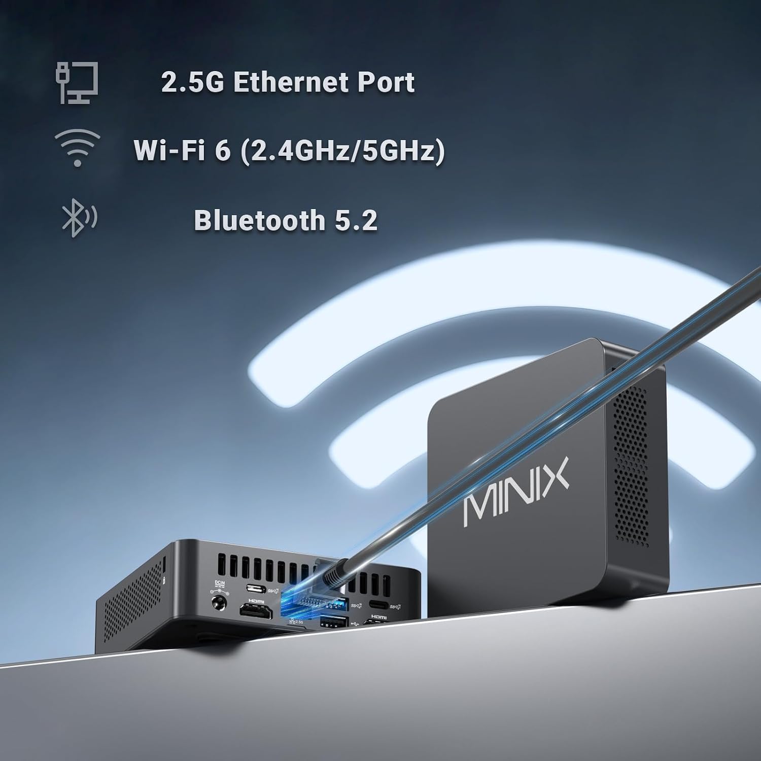 MINIX NUC150 Mini PC Intel N150, 16GB DDR5 RAM, 512GB SSD, 4K Triple Display, USB-C, 2.5G Ethernet, Wi-Fi 6, BT5.2, Windows 11 Pro mini Computer,Ideal for Business, Remote Work & Education