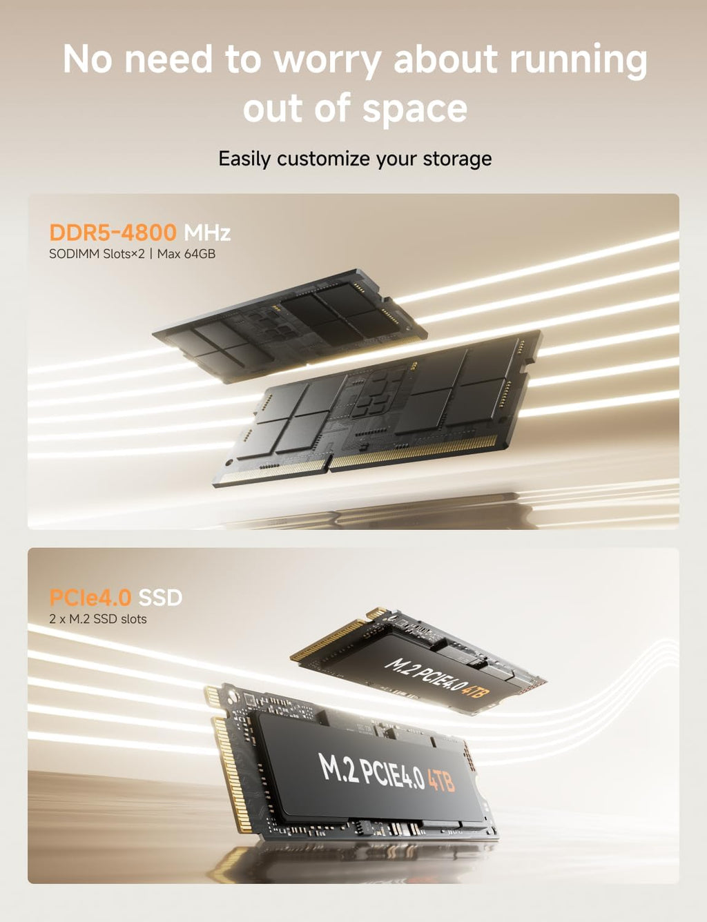 MINISFORUM UM760 Slim Mini PC, AMD Ryzen 5 7640HS Processor Mini Computer(6C/12T, Up to 5.0GHz), 32GB DDR5 RAM & 512GB PCIe 4.0 SSD, Support 8K@60Hz HDMI 2.1/USB4 Output, WIFI6E/BT5.3/Auto Power On