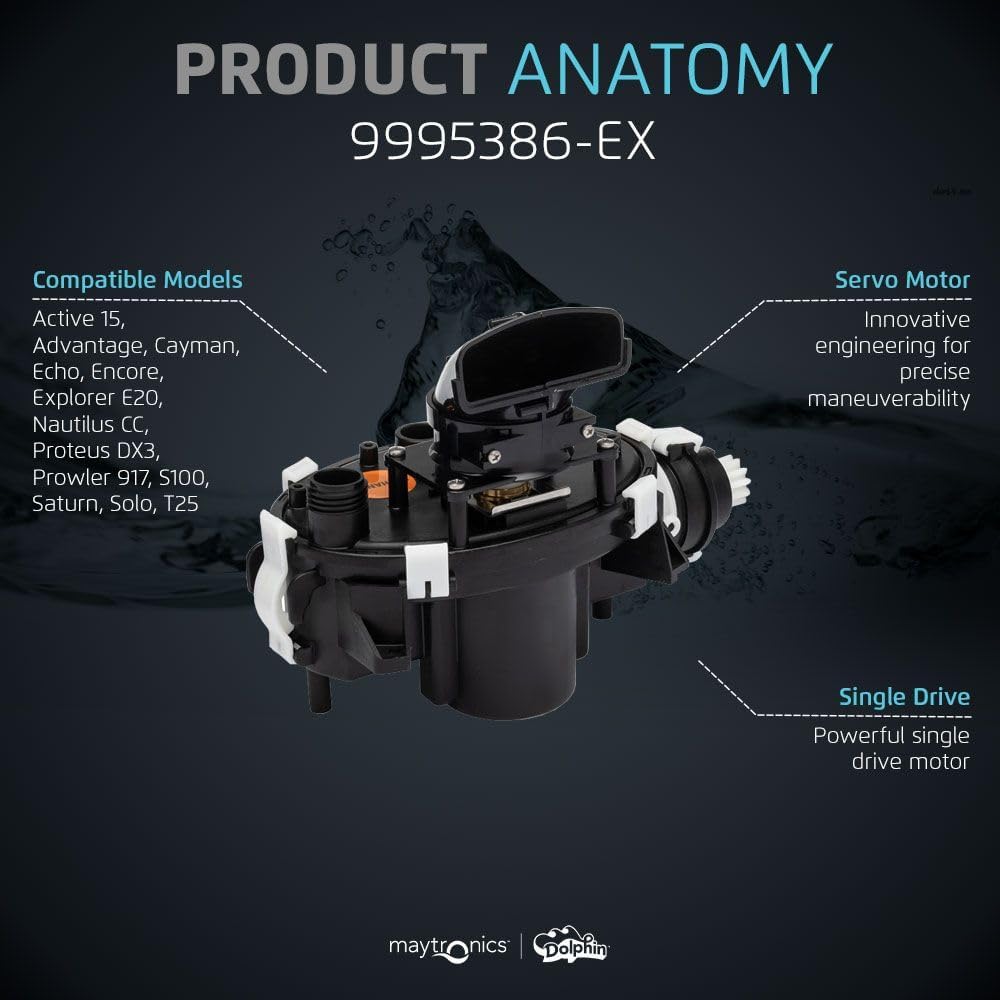 Genuine Dolphin Replacement Part — Robotic Pool Cleaner Motor Unit — 9995386-EX