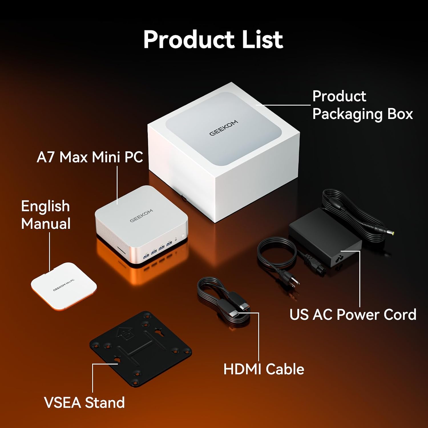 GEEKOM [2026 Edition] Mini PC AI A7 MAX with AMD Ryzen 9 7940HS 16GB DDR5(Not LPDDR) & 1TB SSD(Expandable) Desktop Mini Computers for Creation,Radeon 780M Graphics 4 Modes|Premium Support|USB4|8K|SD