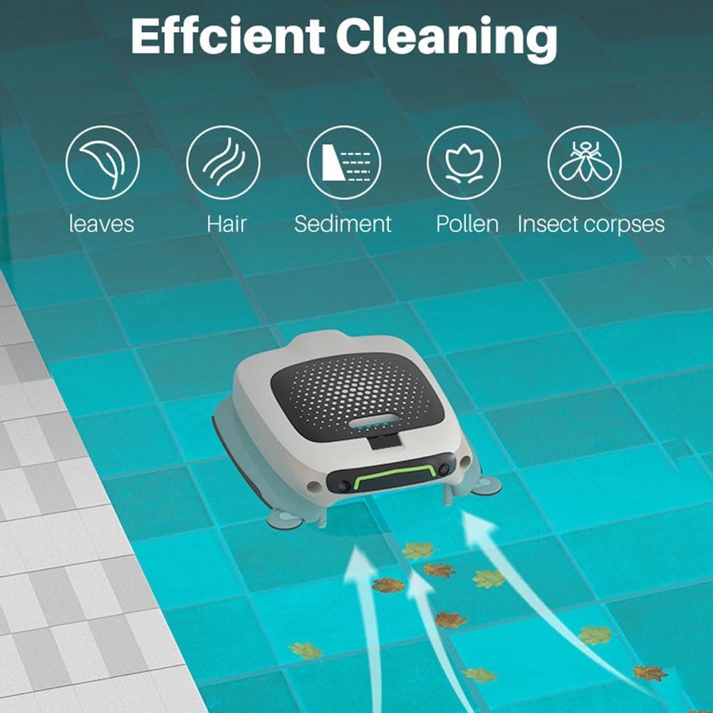 Automatic Pool Skimmer Cleaner Robot,30W Manual Remote Control Pool Surface Skimmer Robotic with 3-Speed Adjustment,10-Hour Continuous Cleaning&2000sq.ft.for Swimming Pools