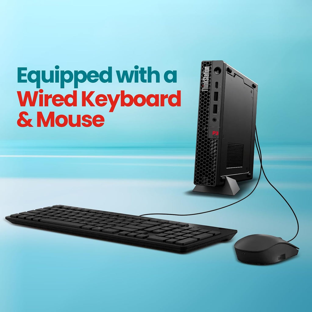Lenovo ThinkStation P3 Tiny Mini Desktop Workstation, Intel Core i5-14500 Vpro, 16GB DDR5 RAM, 1TB NVMe SSD, Win 11 Pro,Wi-Fi 6 Mini PC Workstation for Engineering，Business，Office