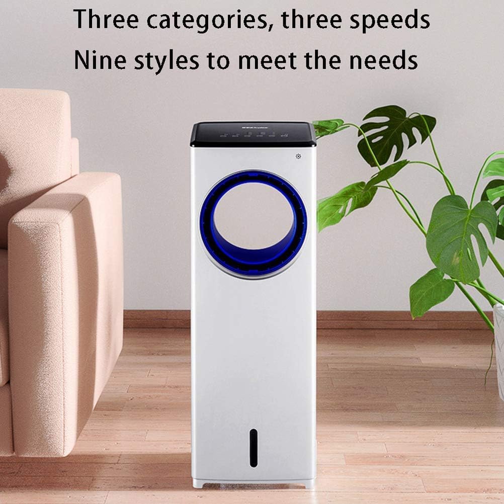 Air Cooler for Home Office Evaporative Coolers Cooling Fans Evaporative Cooler Portable Bladeless Air Cooler Electric Fan Humidifier with Remote Control 3 Modes Air Conditioner for Home of