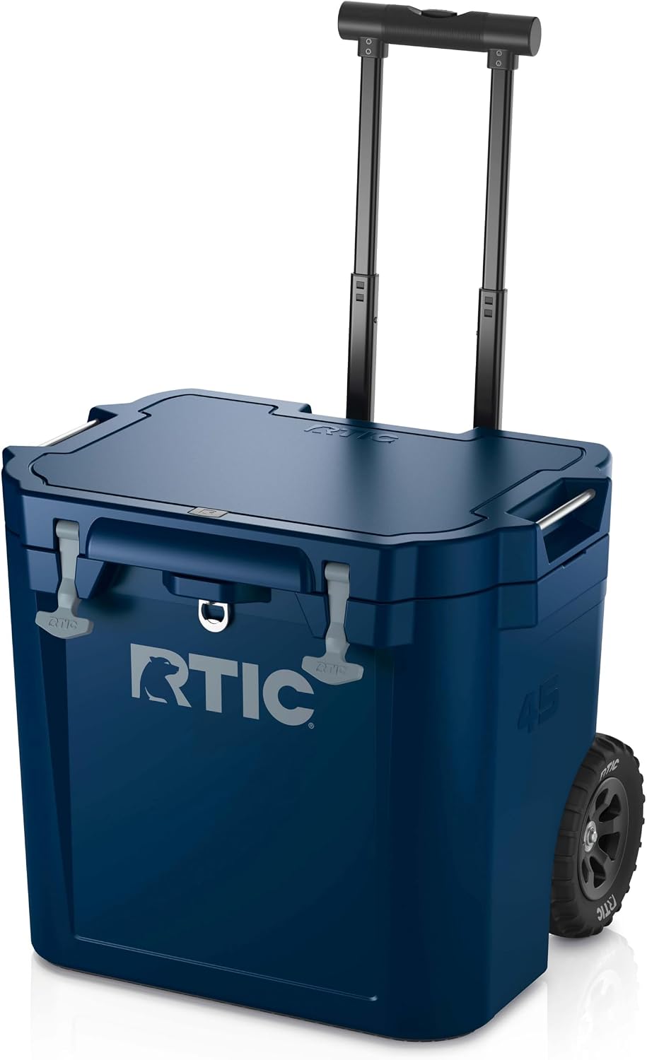 RTIC 45 QT Wheeled Ultra-Tough Cooler Hard Insulated Portable Ice Chest Box for Beach, Drink, Beverage, Camping, Picnic, Fishing, Boat, Barbecue, Rotomolded Construction