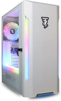 ViprTech Avalanche 2.0 Gaming PC - AMD Ryzen 7 (8c/16t 4.1Ghz Turbo), AMD RX 580 8GB, 16GB DDR4 RAM, 512GB SSD, RGB, WiFi, Prebuilt Computer Desktop Tower, White