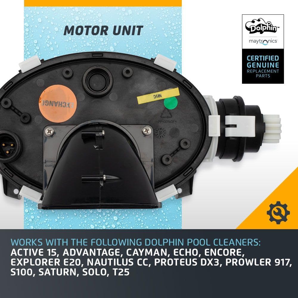 Genuine Dolphin Replacement Part — Robotic Pool Cleaner Motor Unit — 9995386-EX