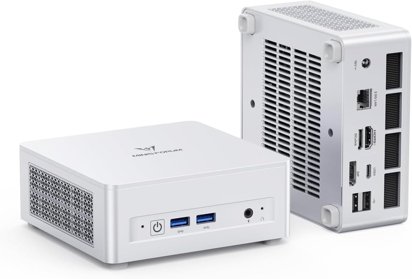 MINISFORUM UM880 Plus Mini PC AMD Ryzen 7 8845HS 8C/16T Desktop Computer 32GB RAM 1TB SSD, HDMI/DP/USB4 8K@60Hz Output, 2.5G RJ45 Port, Oculink Port, 4xUSB Port AMD Radeon 780M Graphics Micro Computer