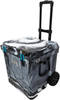 Cubix Outdoors QuadraX 46QT Wheeled Rotomolded Portable Hard Cooler for Camping, Fishing, Beach | Heavy Duty Insulated Ice Chest with Wheels and Handle | Cold Retention 5 Days