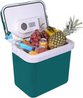 Car Refrigerator Outdoor Portable Fridge 32L Electric Cooler & Warmer for Home, Car 12/220V Portable Mini Refrigerator for Skincare, Beverage, Food, Home, Office and Car,Green