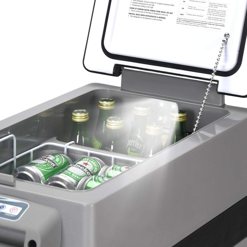 Goplus 44 Quart Portable Refrigerator/Freezer Compact Vehicle Car Mini Fridge Compressor Electric Cooler for Car, Office, Picnic Outdoor and Camping