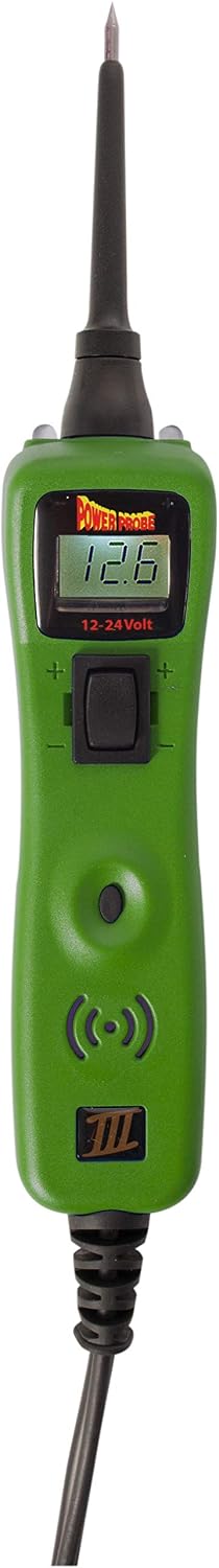 Power Probe III Clamshell - [Car Automotive Diagnostic Test Tool, Digital Volt Meter, AC/DC Current Resistance, Circuit Tester] (Green)