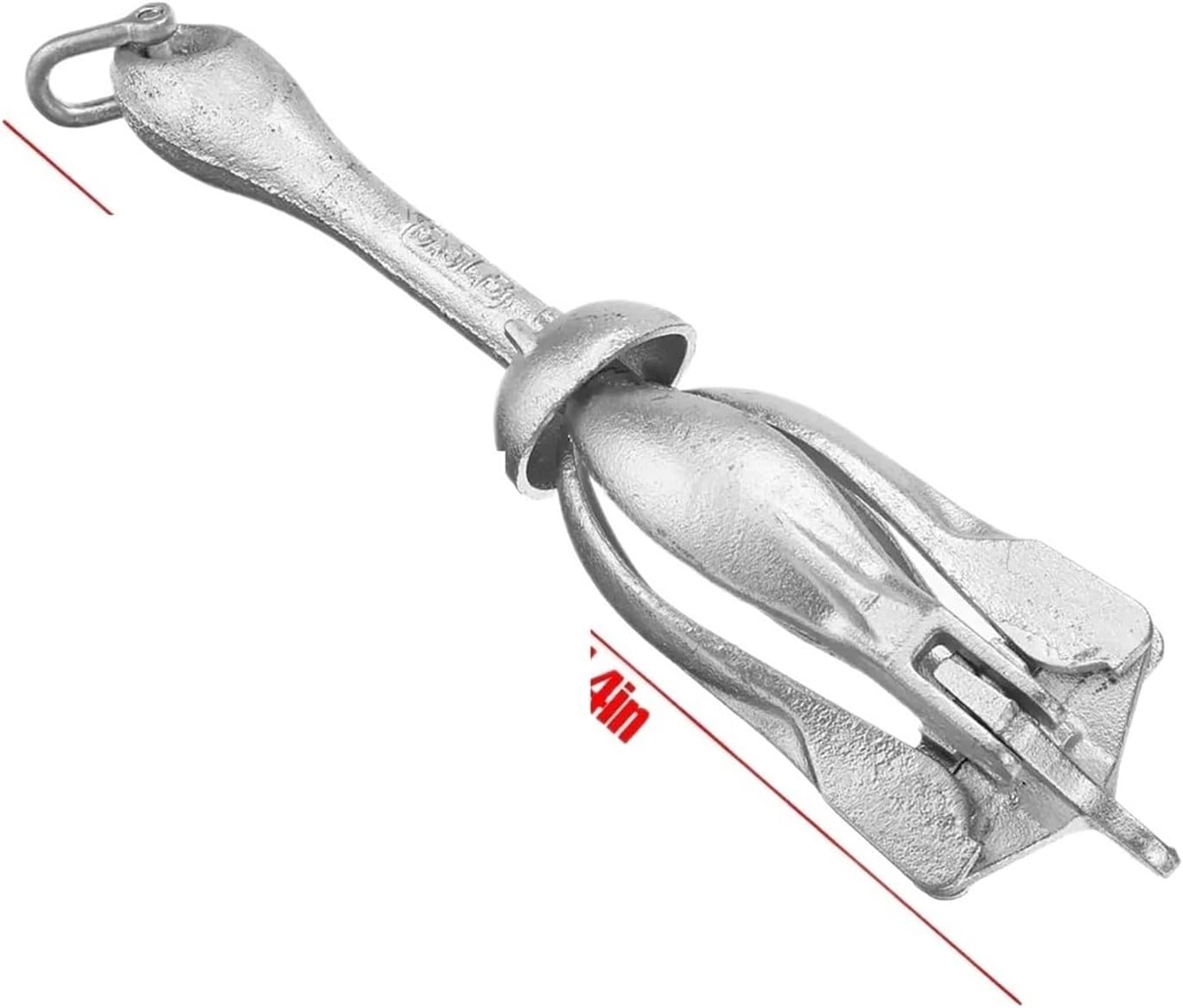 Folding Anchor, Cast Aluminum Boat Folding Grapnel Anchor Docking Hardware,for Small Boats Canoe Paddle Boards