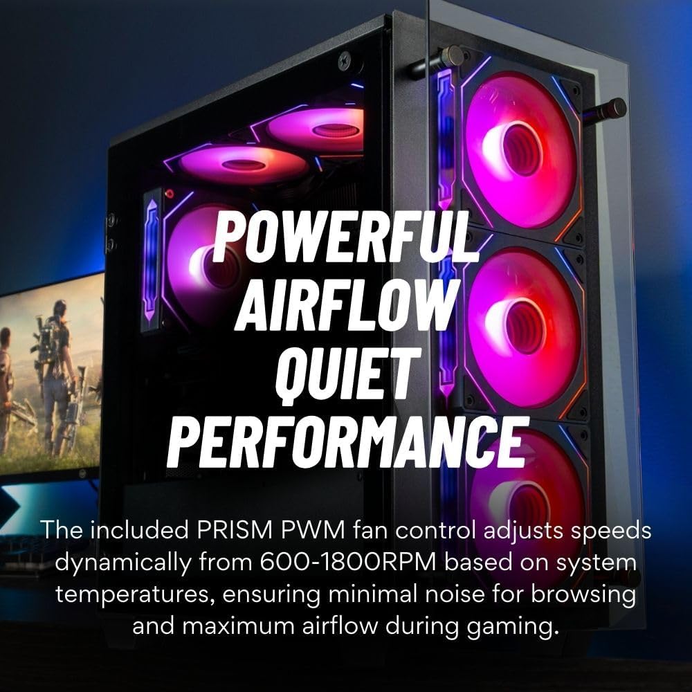 Stratos Micro RTX 5080, 24-Core i9-14900KF, 64GB DDR5 RAM, 2TB Gen4 NVMe SSD, Gaming Desktop PC w/Windows 11 Pro, 3-Year Warranty, RGB Keyboard+Mouse, Internal Wi-Fi 6E, 3X DP & HDMI