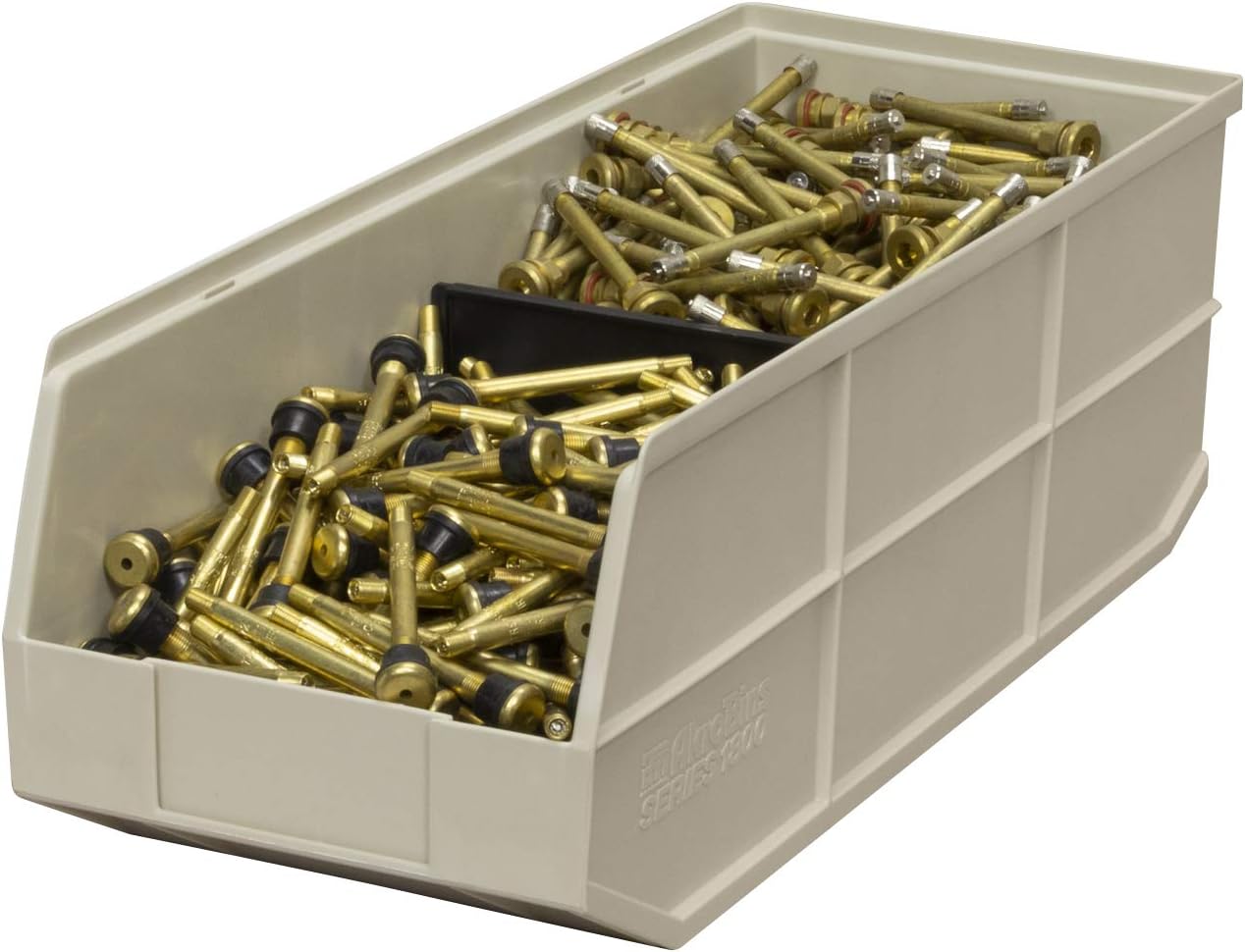 Akro-Mils 30358 1800 Series AkroBin Plastic Stacking Storage Bin, (20-1/2-Inch L x 11-Inch W x 7-Inch H), Beige, (6-Pack)