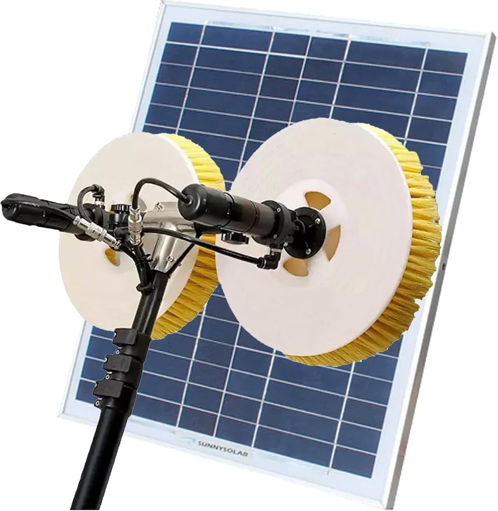 Photovoltaic Panel Cleaning Brush, Double Head Automatic Solar Panel, 7.5m Outdoor Window Cleaning Pole, Extendable Pool Cleaning Brush