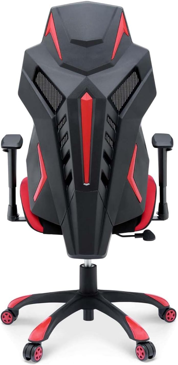 Modway Speedster Ergonomic Mesh Gaming Computer Desk Chair in Black Red