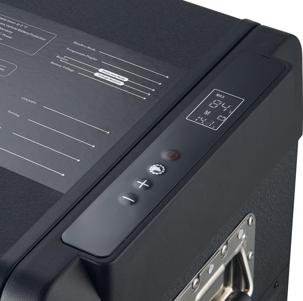 Explorer Bear 12 Volt Refrigerator 12V Car Fridge 12/24V DC 110-240V AC Portable Freezer Compressor Cooler 0℉-50℉ 3-Year Warranty for Truck Van RV SUV Boat Trailer Travel Road Trips Camping…