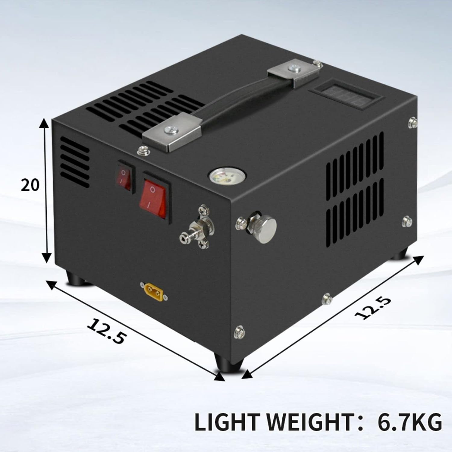 TUXING 4500Psi Pcp Air Compressor | 30Mpa 300Bar High Pressure Air Pump | Oil/Water-Free | Powered by Car 12V DC or Home 110V AC with Converter | Pump for PCP Air Rifle,Paintball Airguns