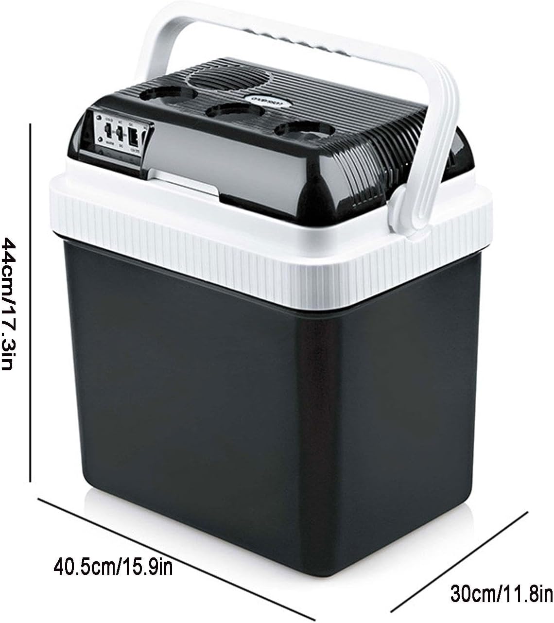 Car Refrigerator, Electric Cooler & Warmer with Handle 24 Liter Capacity Portable Thermoelectric Fridge for Car, RV, Truck, Van, Boat for Camping, Travel, Fishing Outdoor,A