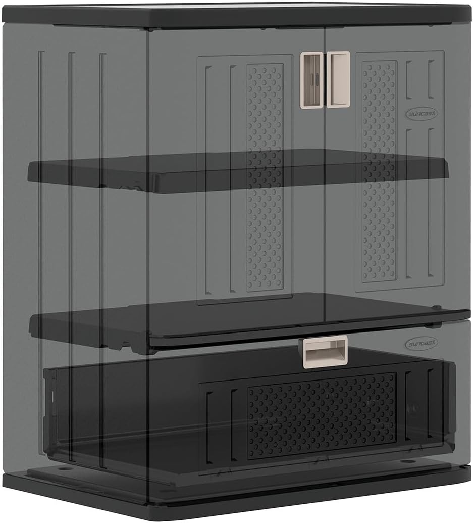Suncast Single Drawer Base Storage, Black